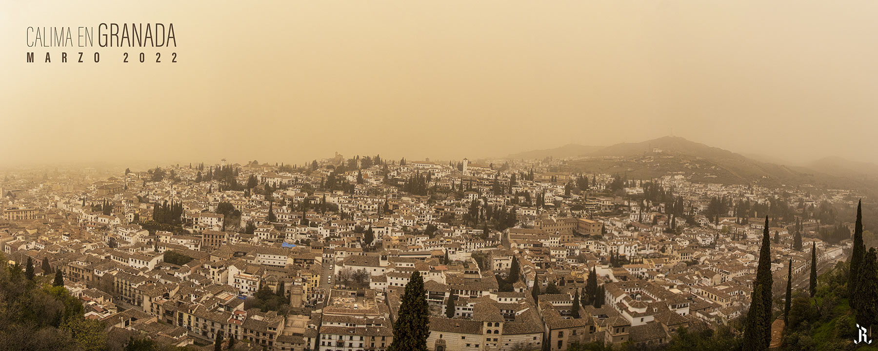 Granada con calima, año 2023